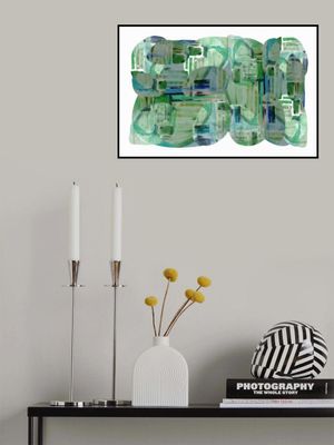 Green Cluster of Abstract Shapes 1