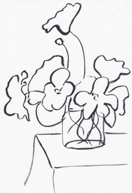 Black and White Poppies Small