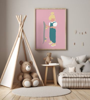 Juno - Skateboard Girl Silhouette