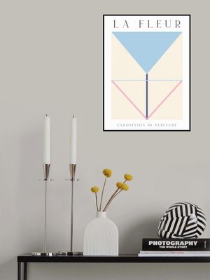 La Fleur Geometric Flowers Poster Set 3