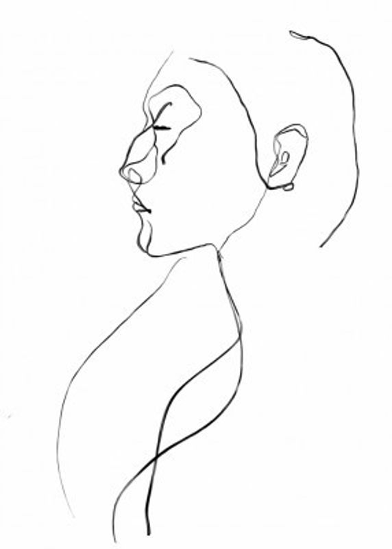 Portrait Sketch In Ink 01