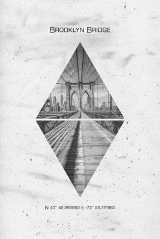 Coordinates NEW YORK CITY Brooklyn Bridge