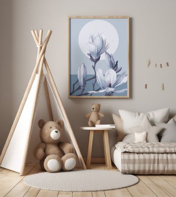 Blue Watercolor Flowers