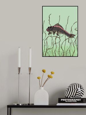 Stylized Fish Swimming in Deep Sea