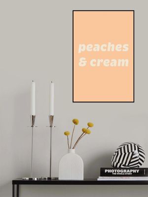 Peaches Cream Text Poster