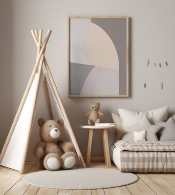 Muted color minimalist arc