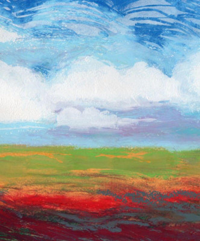 Landscape With Fields of Flowers