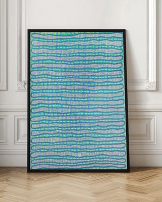 Flowing Aqua Blue Lines