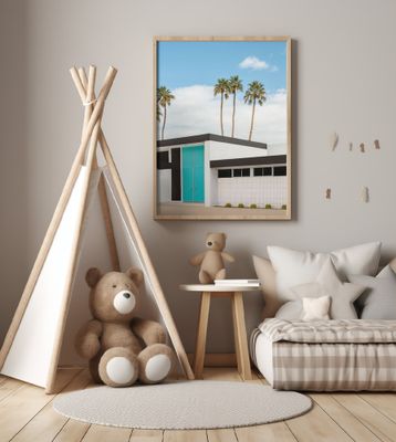 Turquoise Blue Doors on a Modern Home