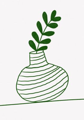 Verdant Vase Lines