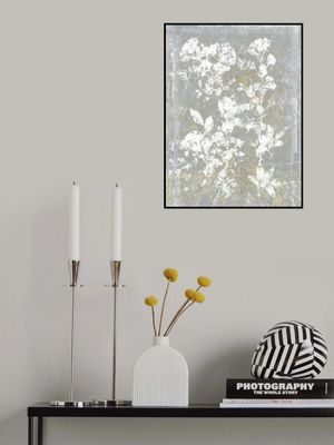 Botanical White Textured Floral 1