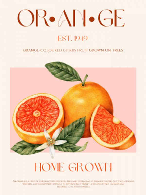 Vintage-themed With Vibrant Oranges