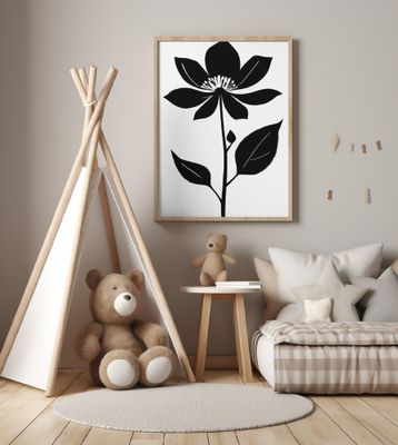 Midnight Bloom: Graphic Florals