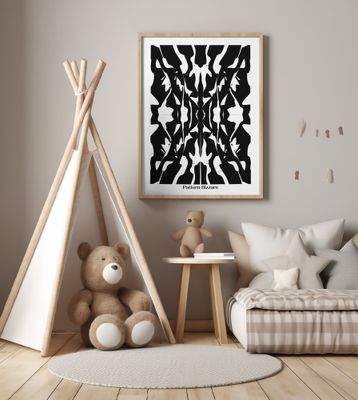 Black And White Symmetrical Pattern