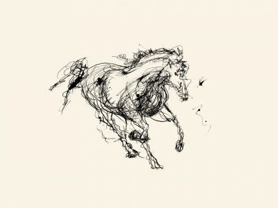 Horse In Motion Sketch 18x24
