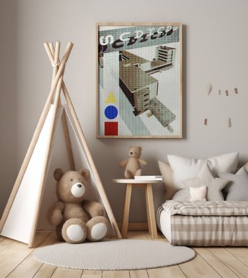 Bauhaus Dessau architecture in vintage magazine style III