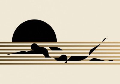 Swimmer Horizontal / Ivoire