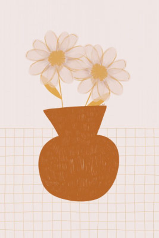 Vase With Two Daisies
