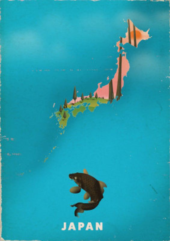 Vintage Japan Travel Poster