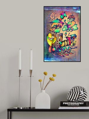 The umbrella man catches the locomotive