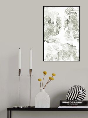 Grey Watercolour Twirl 2