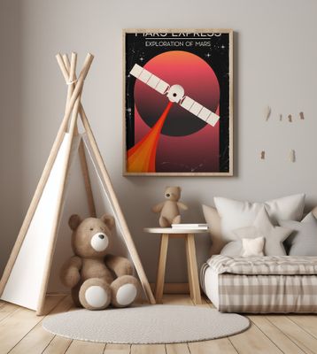 Mars Express Vintage Space Art