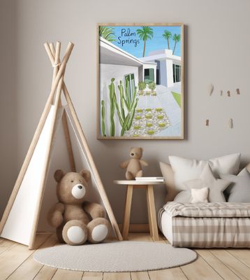 Palm Springs Modern Architecture by Artist Carla Daly