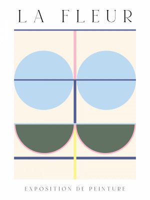 La Fleur Geometric Flowers Poster Set 9