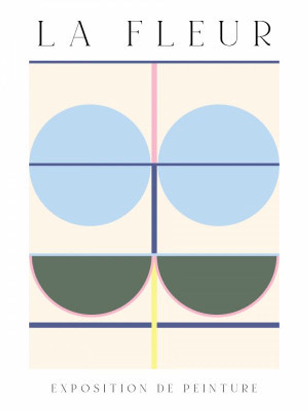 La Fleur Geometric Flowers Poster Set 9