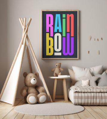 Rainbow Typography