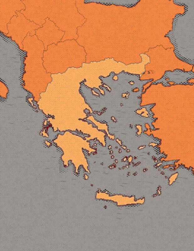 Vintage Greece Map