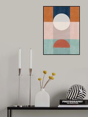 Abstract Geometric Artwork With Earthy Tones