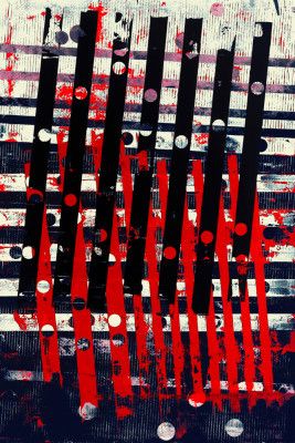 Bold Red and Black Vertical Lines