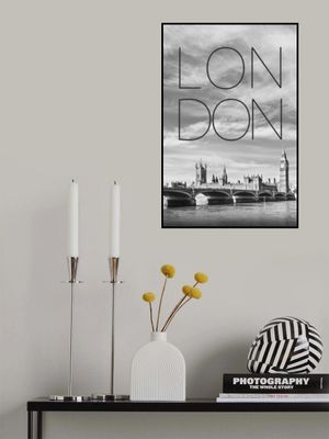 LONDON Westminster Bridge | Text &amp; Skyline