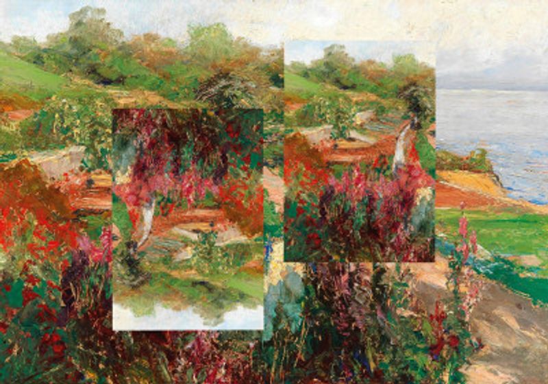 modern landscape collage