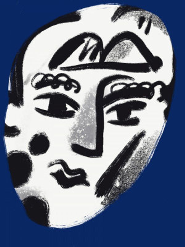 Monochrome Face With Bold