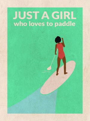 Just a Girl Who Loved To Paddle (afro)