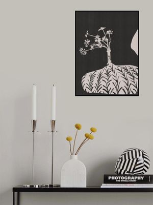 Plump Vase With Slender Flowers