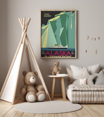 Alaska Via Canadian Pacific. Taku Glacier - No Border