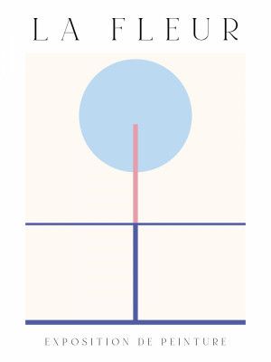 La Fleur Geometric Flowers Poster Set 7