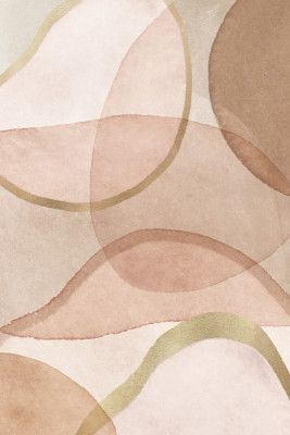 Blush and Brown Abstract