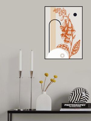 Summer Flowers Collage in Retro Style