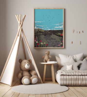 Stone Path Wildflowers