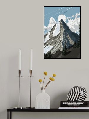 Switzerland Ski Capped Mountain