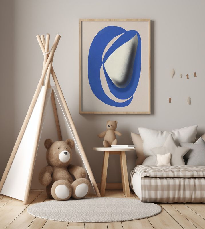 Liquid cobalt blue abstraction