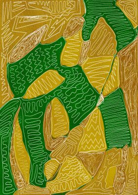 Gold and green abstract