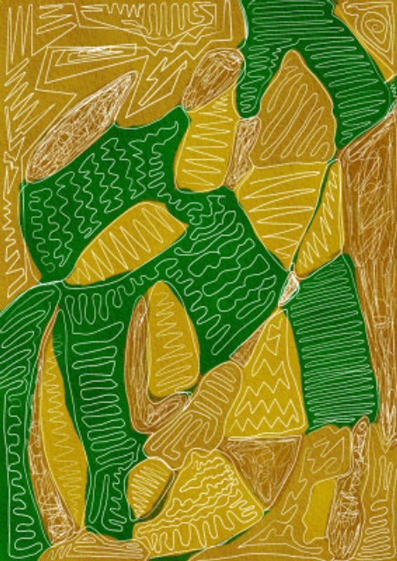 Gold and green abstract