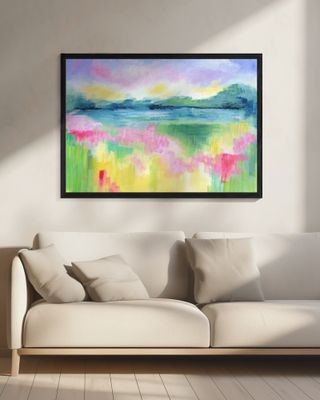 Abstract Lake Landscape