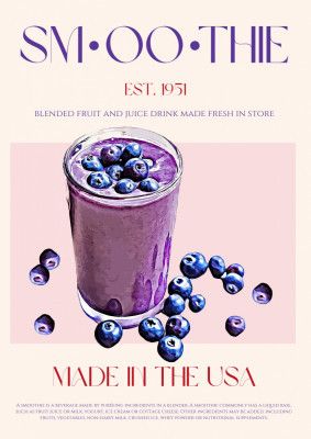 Blueberry Smoothie Illustration