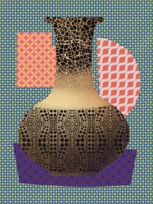 Yellow Vase and Purple Mat